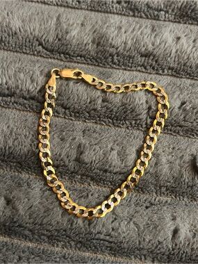 14k solid Gold cuban Bracelet